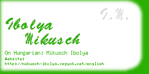 ibolya mikusch business card